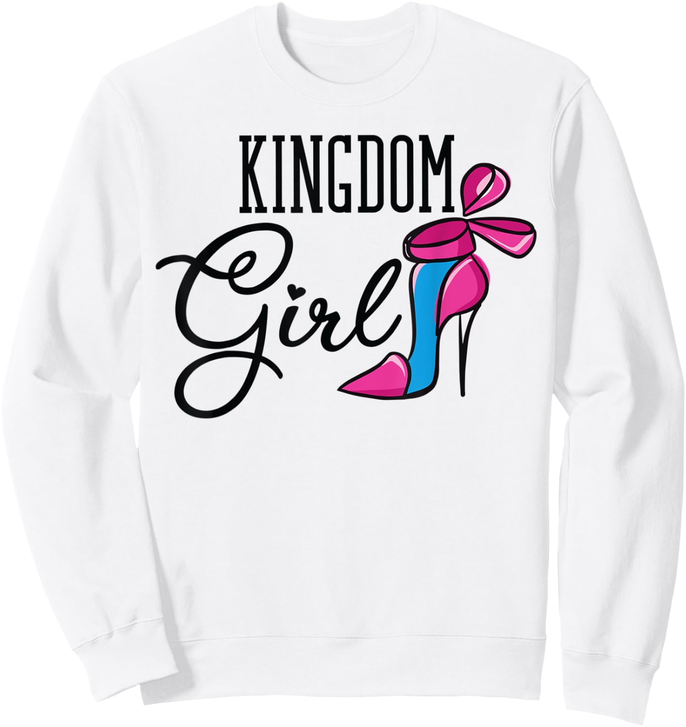 Kingdom Girl with High Heels Sweatshirt - Sweatshirt | White