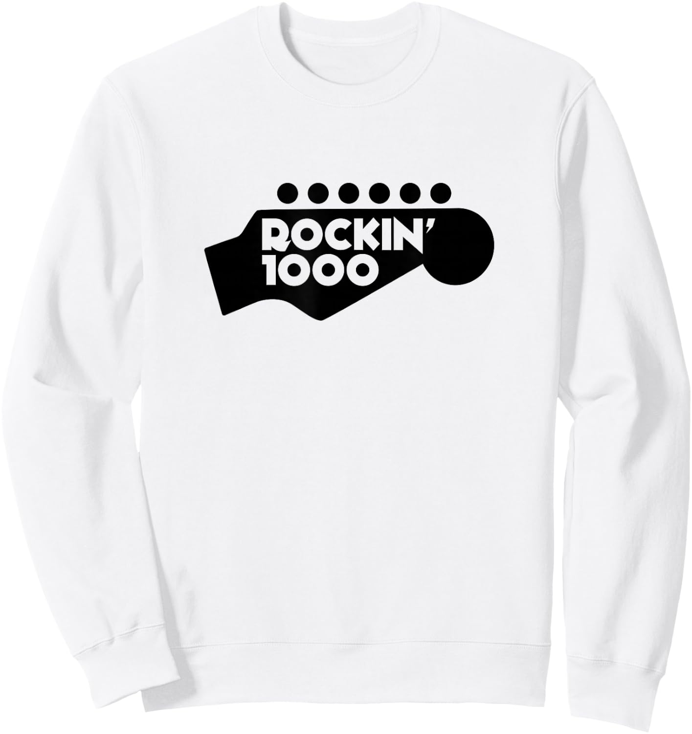 Rockin'1000 Logo with headstock black Sweatshirt - Sweatshirt | White