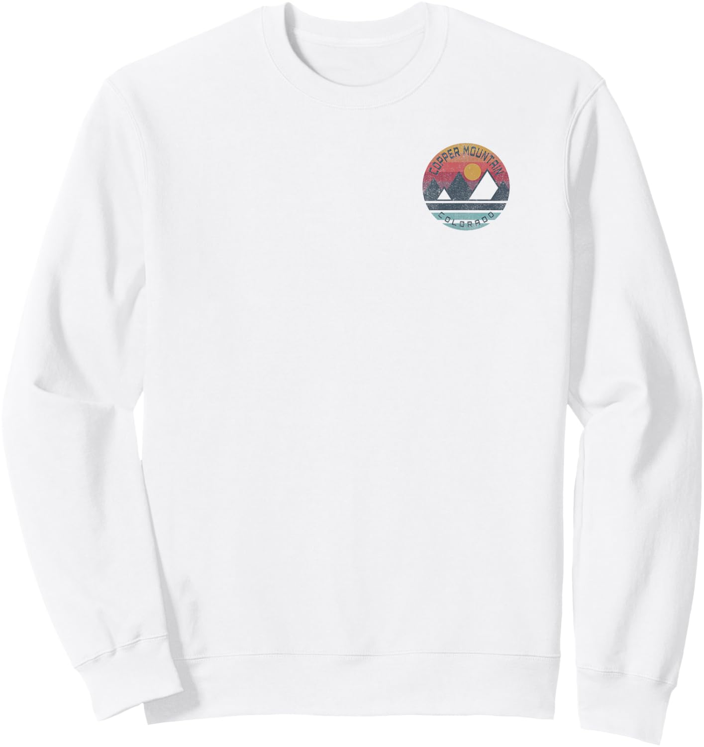 Copper Mountain, Colorado Mountain Graphic Sweatshirt - Sweatshirt | White
