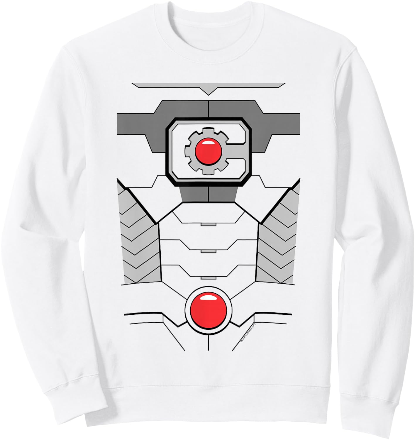 Justice League Cyborg Uniform Halloween Costume Sweatshirt - Sweatshirt | White