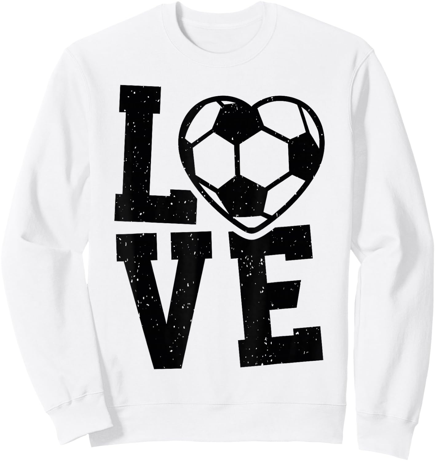 Love Heart Soccer Team Design for Sport Fans Player Sweatshirt - Sweatshirt | White