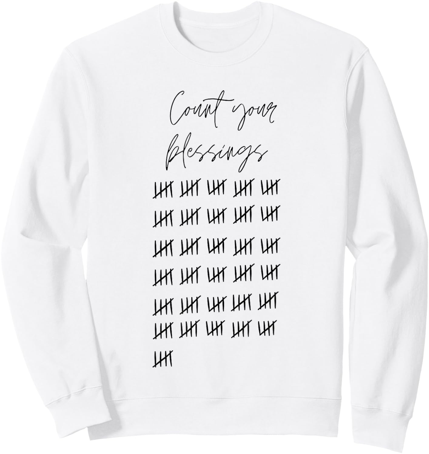 Count your blessings Sweatshirt - Sweatshirt | White