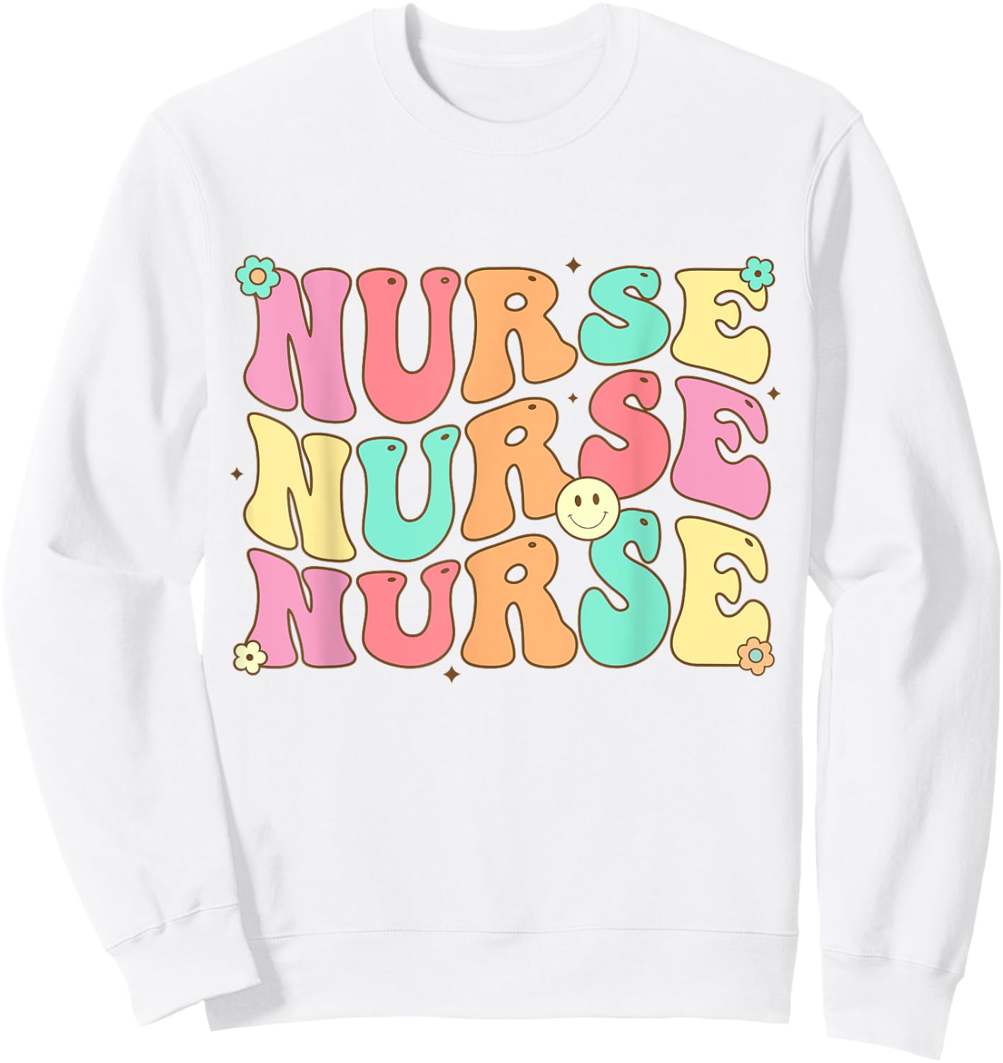Groovy Nurse Shirt Women Future Nurse Appreciation Nursing Sweatshirt - Sweatshirt | White