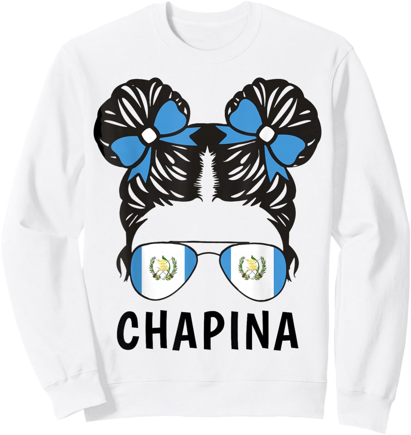 Guatemala Flag Chapina Guatemalan Girl Youth Women Guatemala Sweatshirt - Sweatshirt | White
