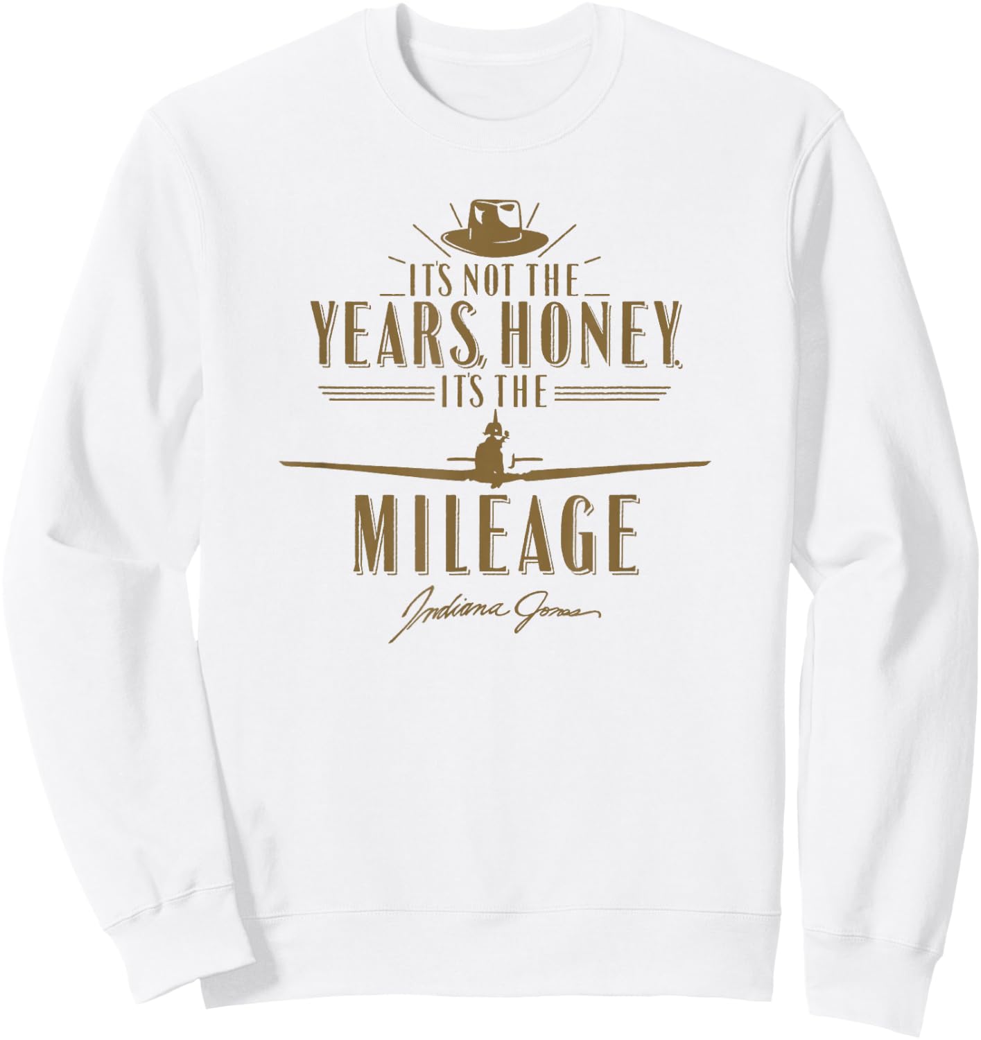 Indiana Jones Raiders of The Lost Ark It's The Mileage Honey Sweatshirt - Sweatshirt | White