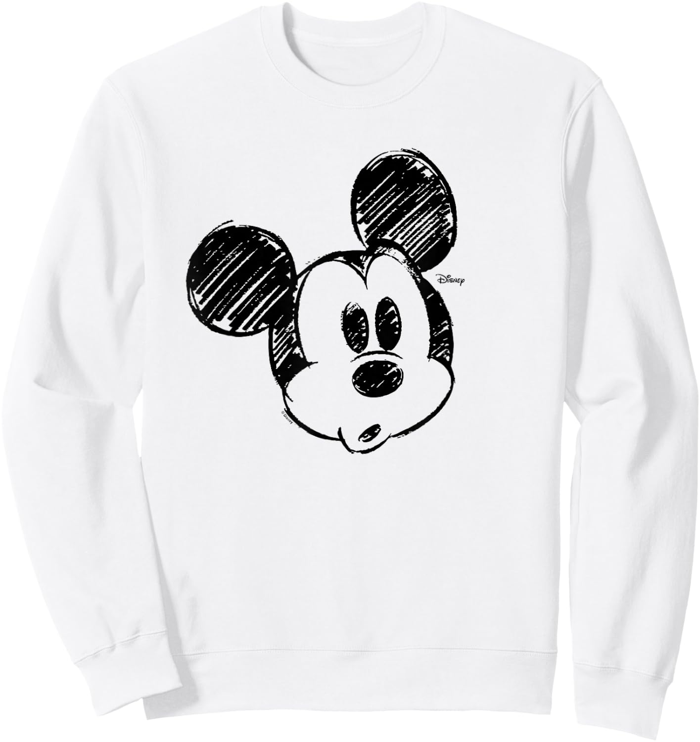 Mickey - Sketch Head Mickey Sweatshirt - Sweatshirt | White