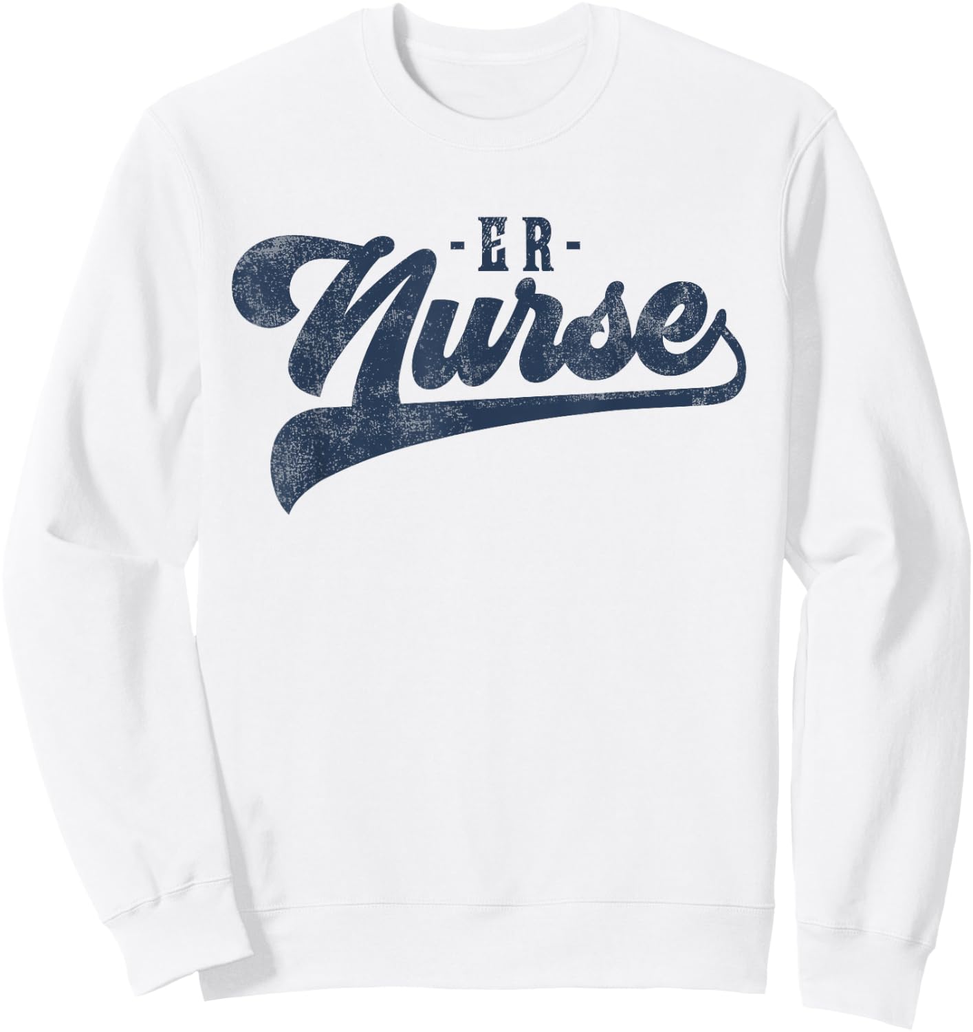 ER Nurse Cute Vintage Graphic Emergency Room Nurse Sweatshirt - Sweatshirt | White