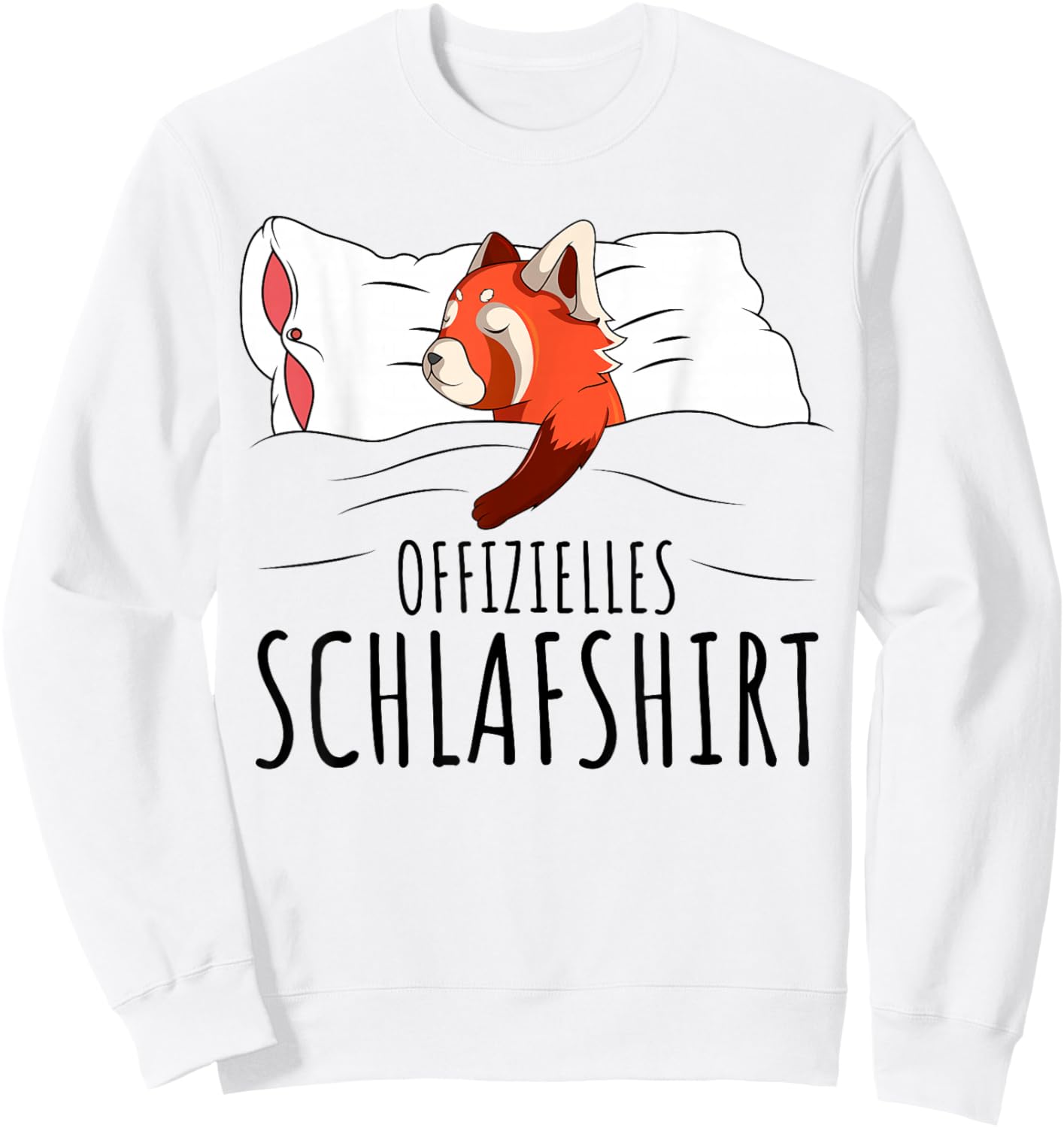 Official Red Panda Sleep Shirt Sweatshirt - Sweatshirt | White