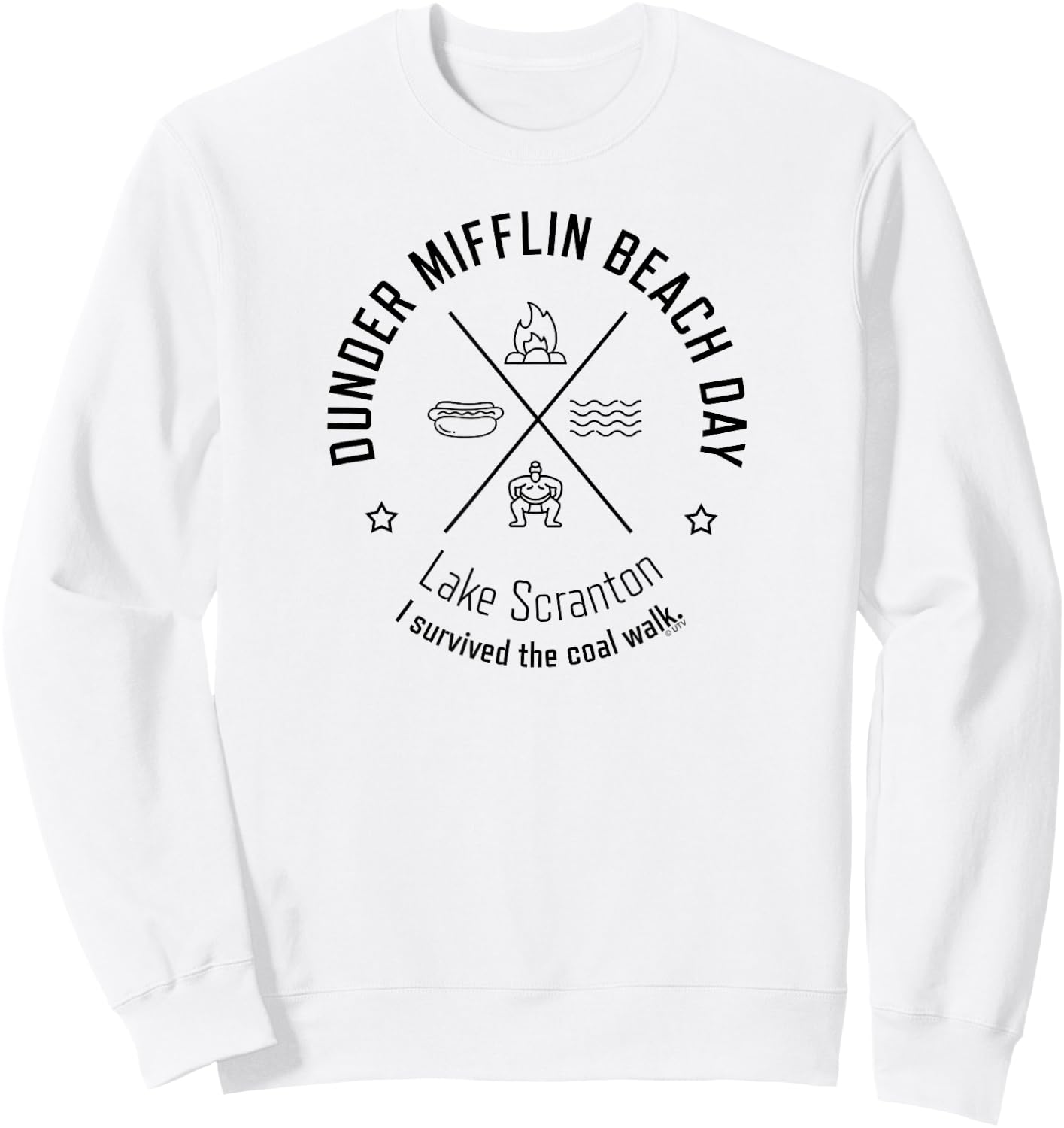 The Office Dunder Mifflin Beach Day Sweatshirt - Sweatshirt | White
