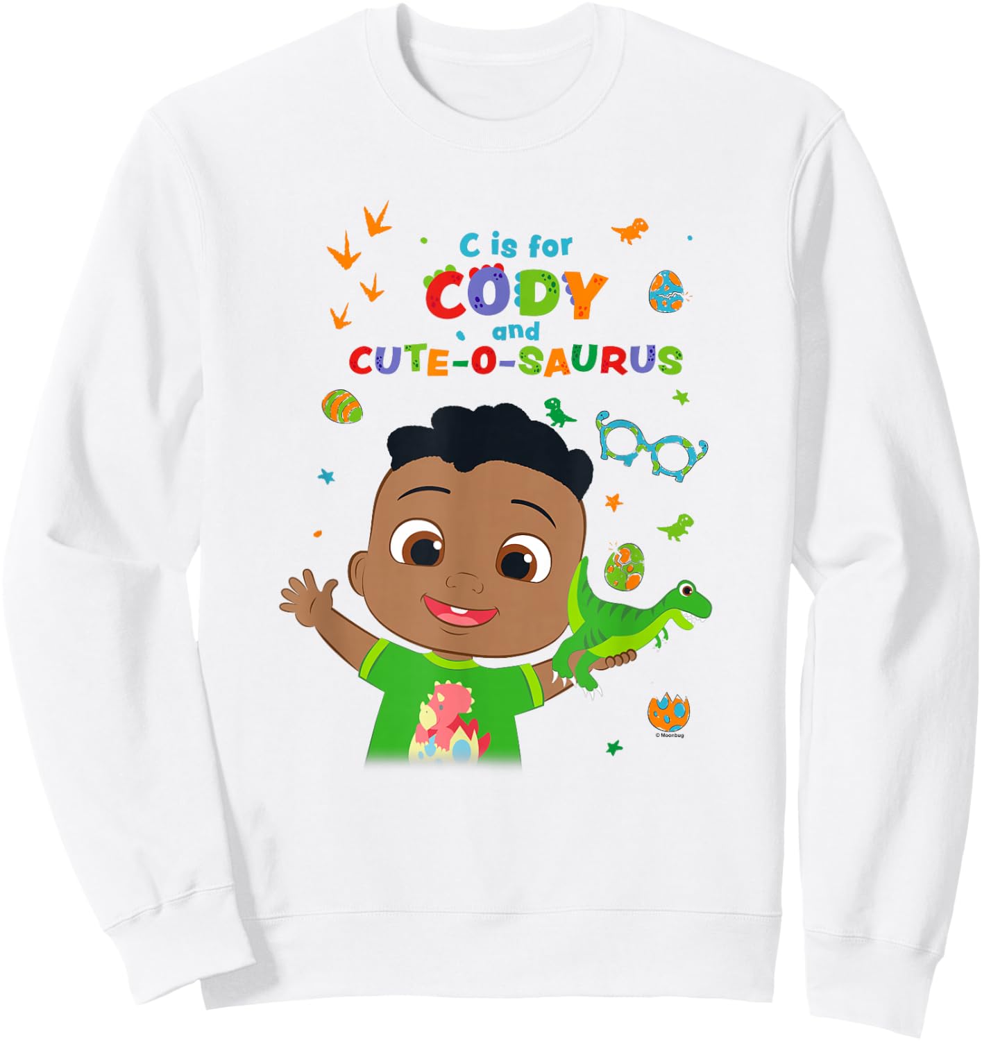CoComelon C is for Cody and Cute-O-Saurus Sweatshirt - Sweatshirt | White