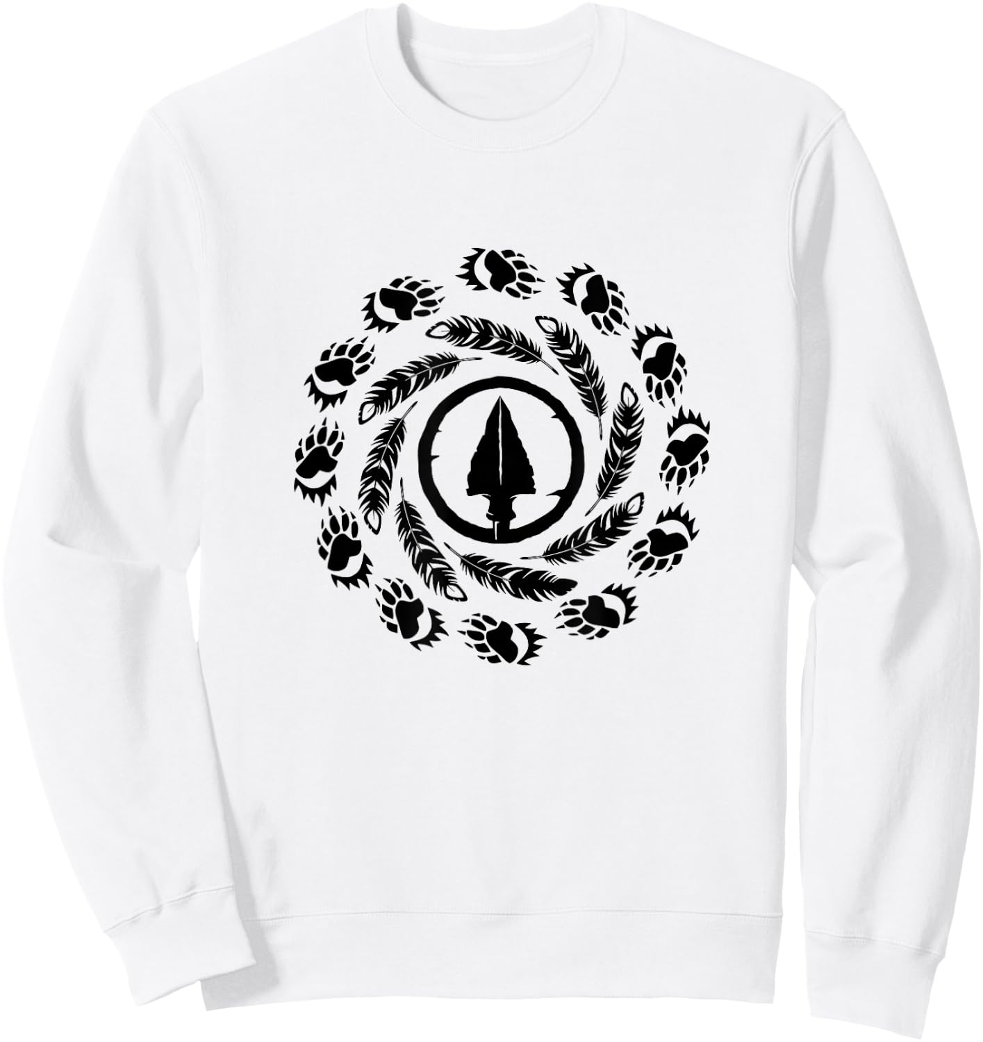 Native American Indian Dream Catcher Western Sweatshirt - Sweatshirt | White