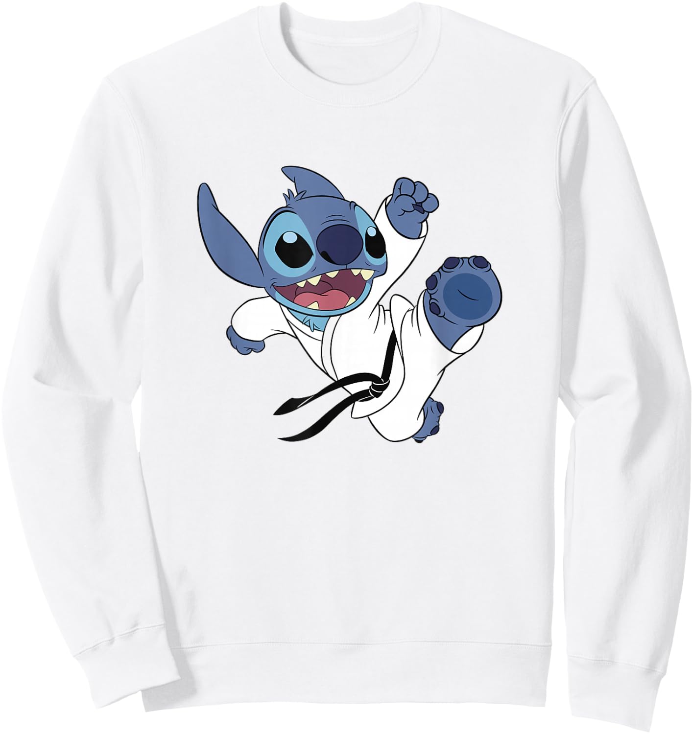 Disney Lilo & Stitch High Kick Karate Uniform Stitch Sweatshirt - Sweatshirt | White