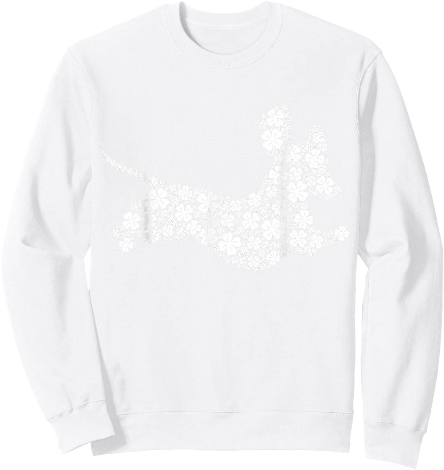 Dachshund St. Patrick's Day Wiener Dog Weiner Shamrock Sweatshirt - Sweatshirt | White