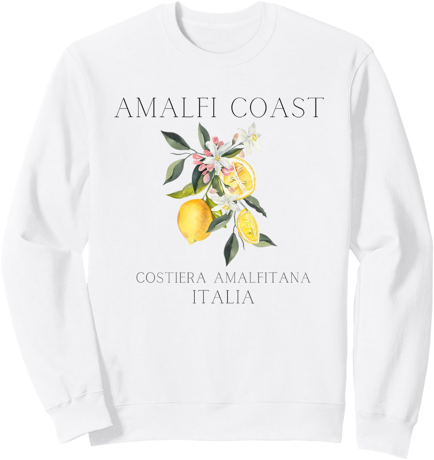 Amalfi Coast Lemons, Amalfi Italy Sweatshirt - Sweatshirt | White