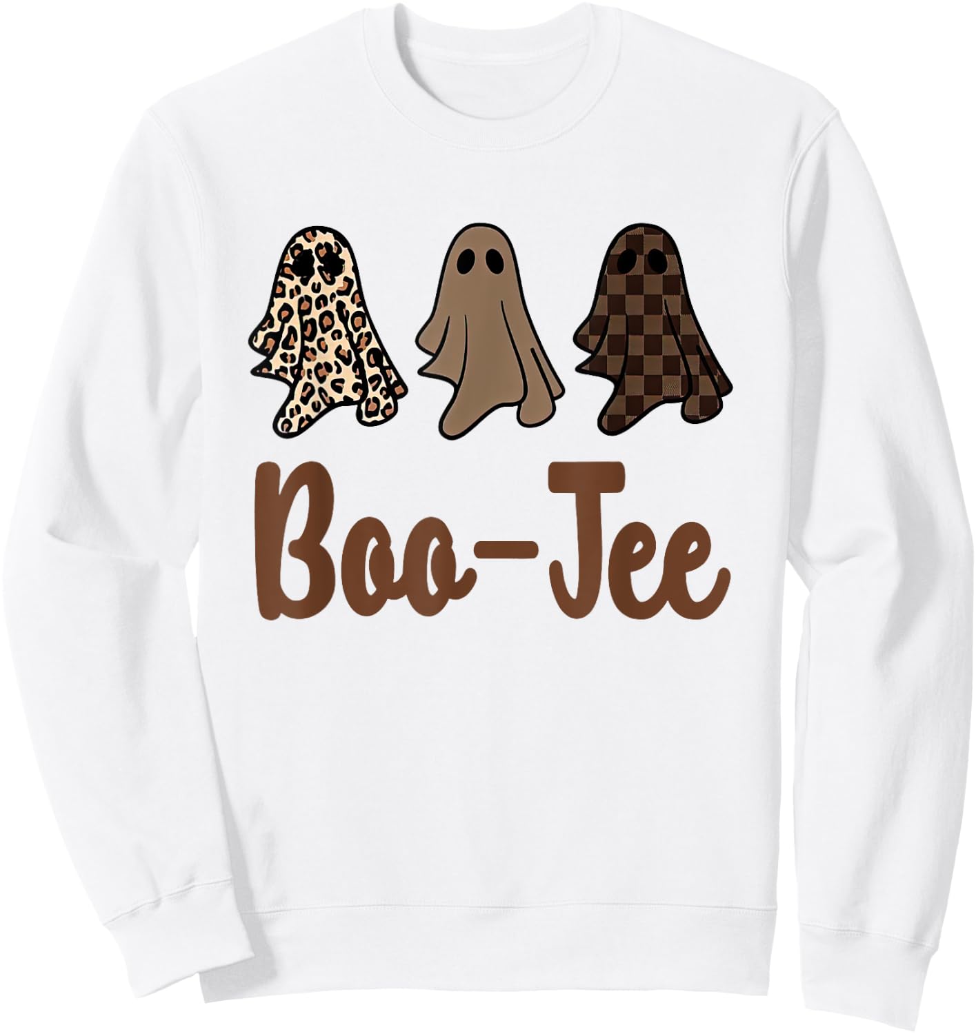 Halloween Ghost Costume Boujee Boo-Jee Spooky Season Vibes Sweatshirt - Sweatshirt | White