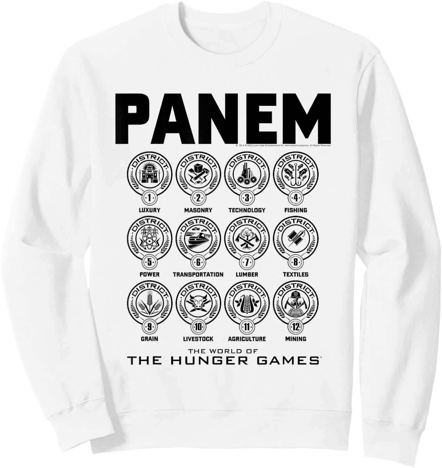 The Hunger Games District Icons Sweatshirt - Sweatshirt | White