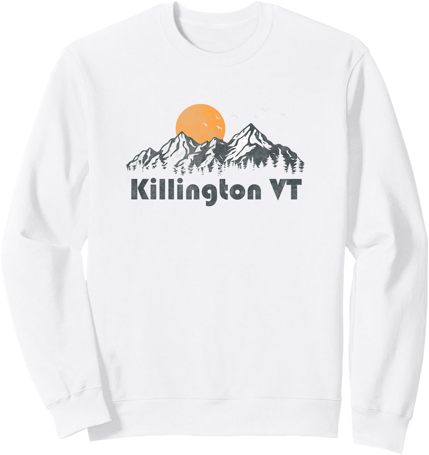 Retro Killington Vermont Vintage 80s Mountain Graphic Sweatshirt - Sweatshirt | White