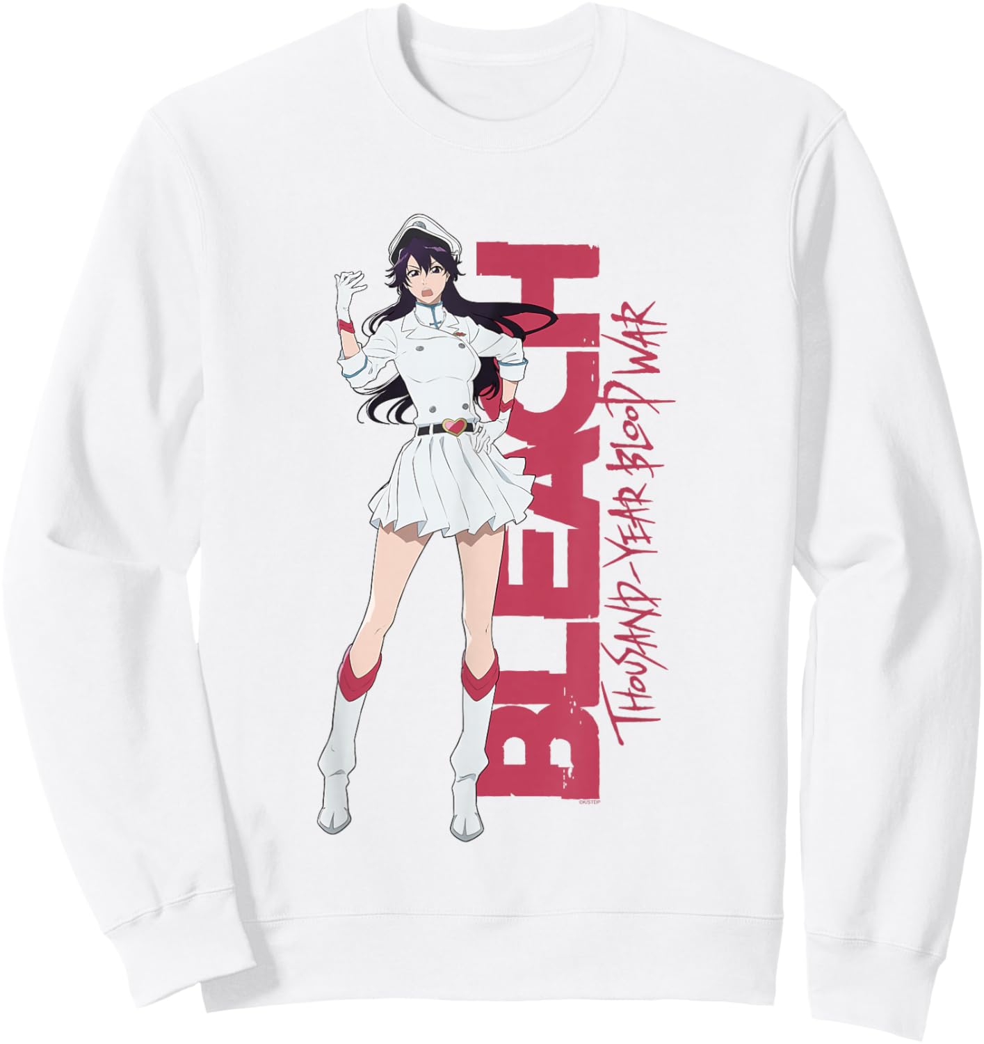 Bleach: Thousand Year Blood War Bambietta with Logo Anime Sweatshirt - Sweatshirt | White