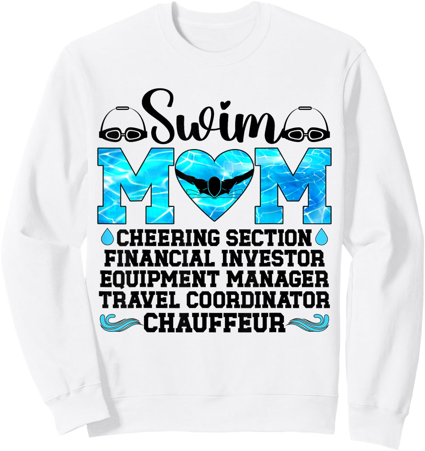 Swim Mom Definition Swimming Mother Of A Swimmer Mom Sweatshirt - Sweatshirt | White