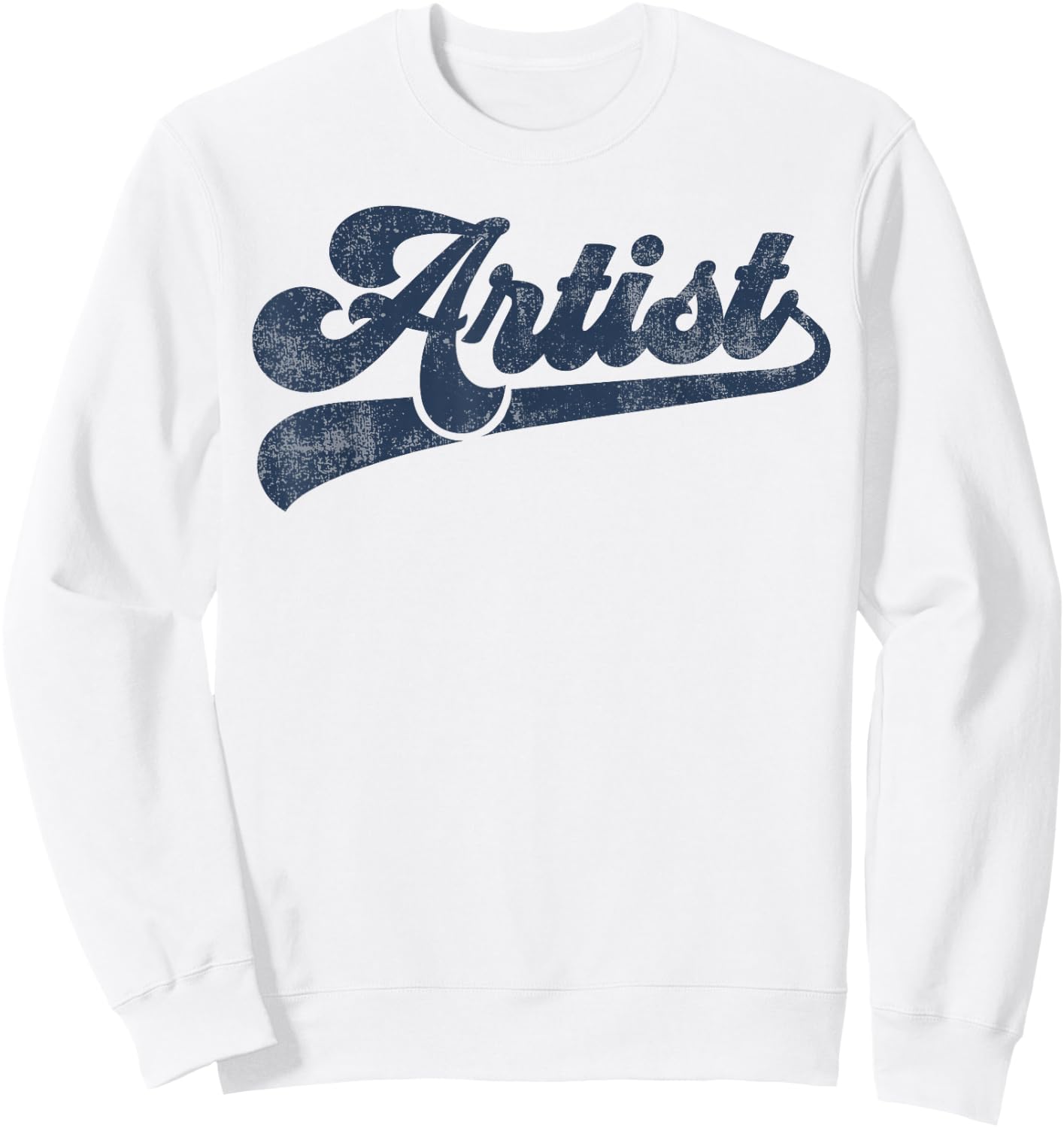 Artist Cute Vintage Graphic Small Sweatshirt - Sweatshirt | White