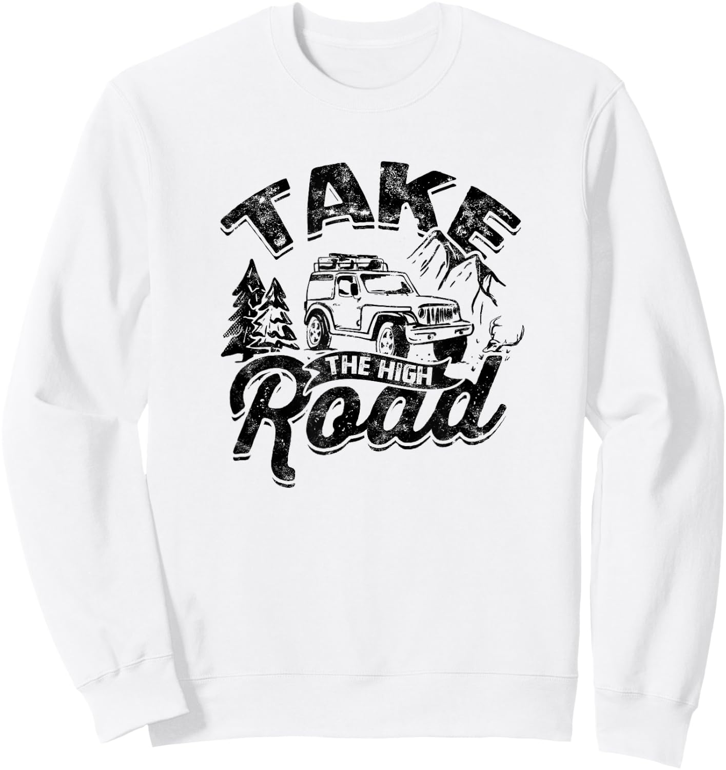 Take the High Road - Mountaineering Sweatshirt - Sweatshirt | White