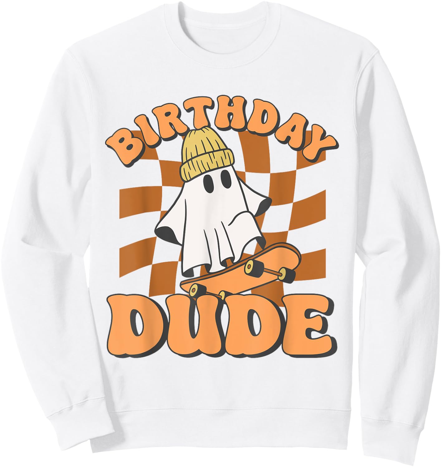Halloween Ghost October Birthday For Boys Birthday Dude Sweatshirt - Sweatshirt | White
