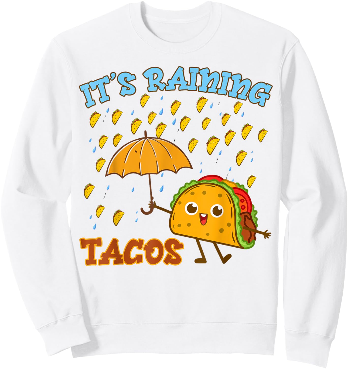 Kids Its Raining Taco-Shirt Mexican Boy Funny Cinco De Mayo Sweatshirt - Sweatshirt | White