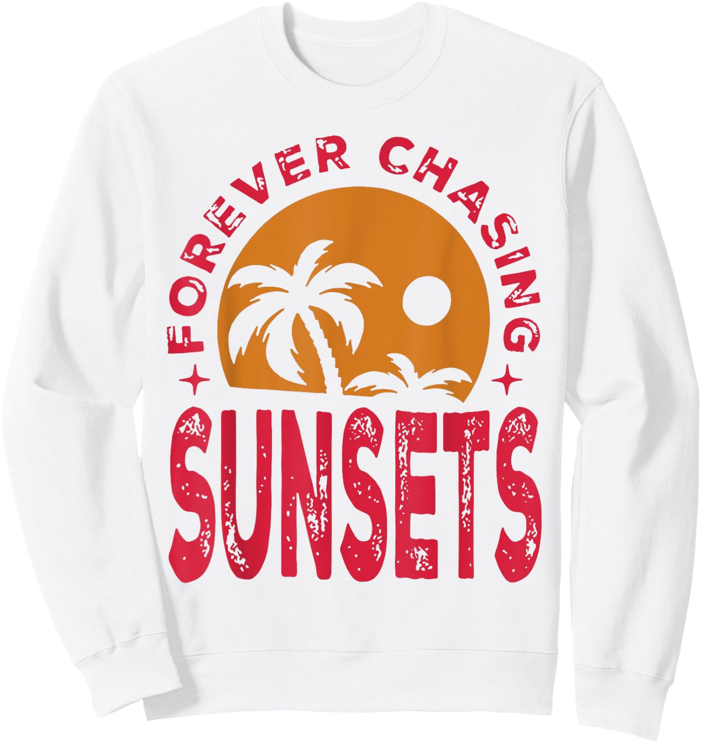 Forever Chasing Sunsets Sweatshirt - Sweatshirt | White