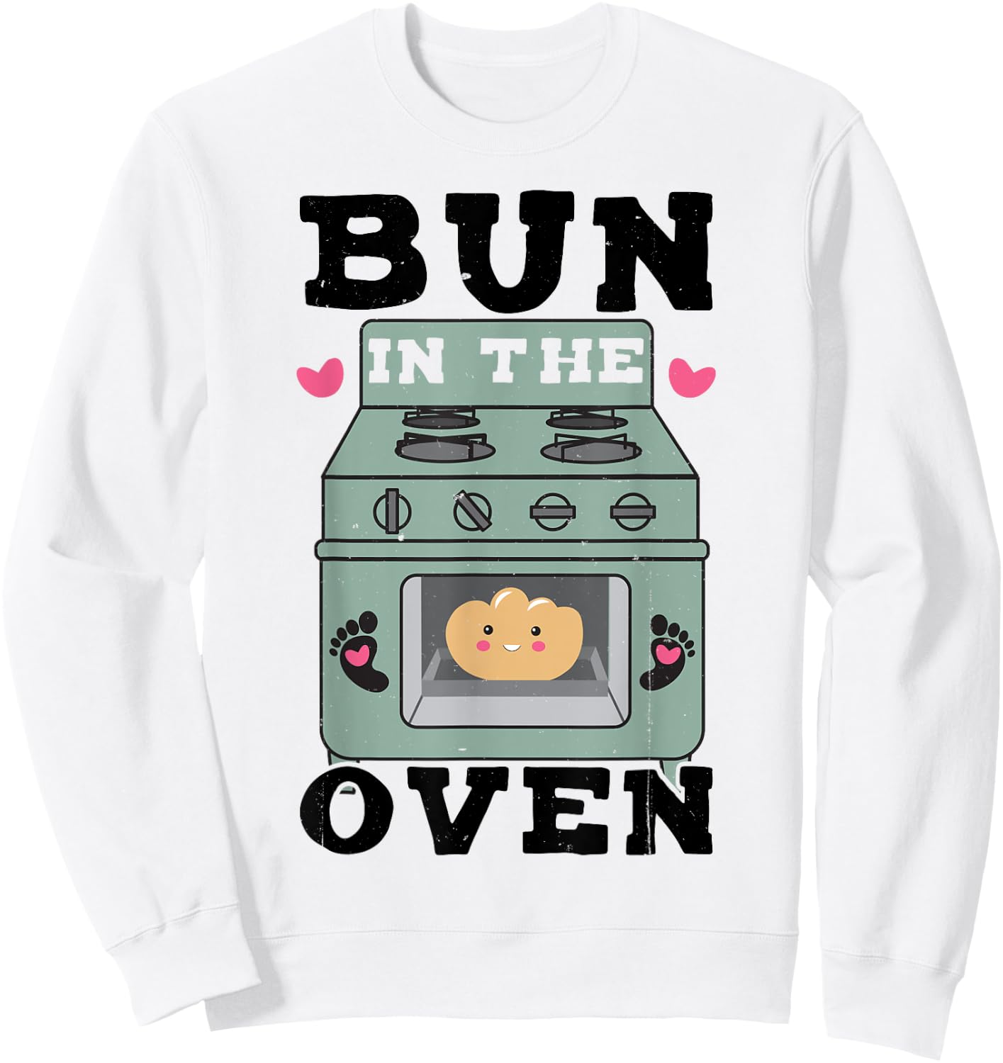 Bun In The Oven - Baby Announcement Sweatshirt - Sweatshirt | White