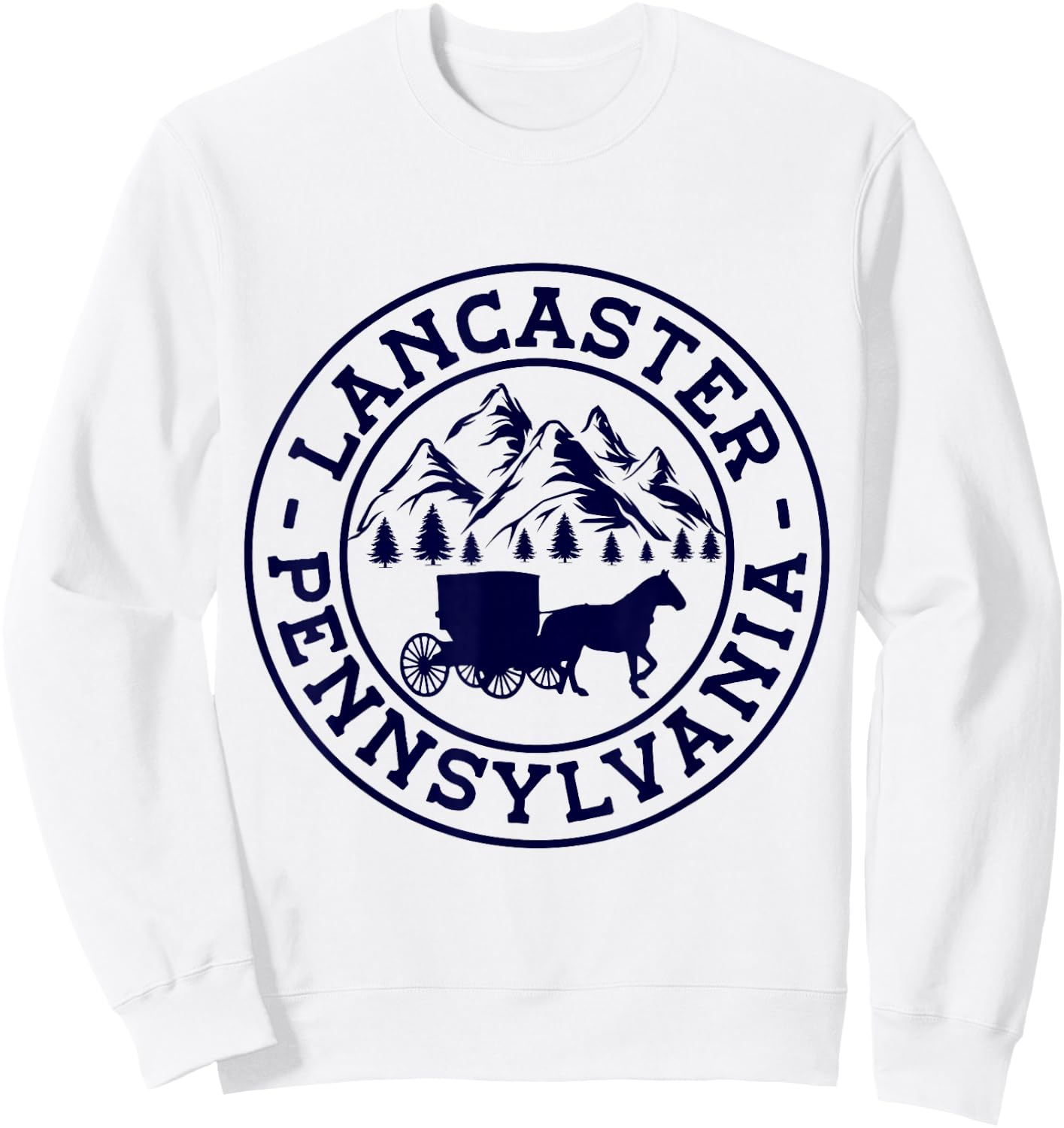 Lancaster Pennsylvania PA Vintage 70s 80s Sweatshirt - Sweatshirt | White