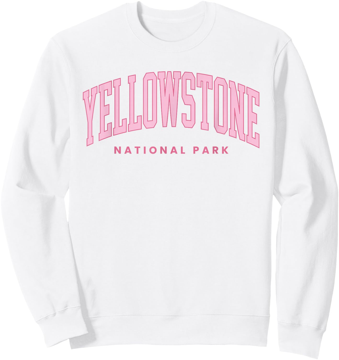 Yellowstone National Park Preppy Throwback Hiking Sweatshirt - Sweatshirt | White