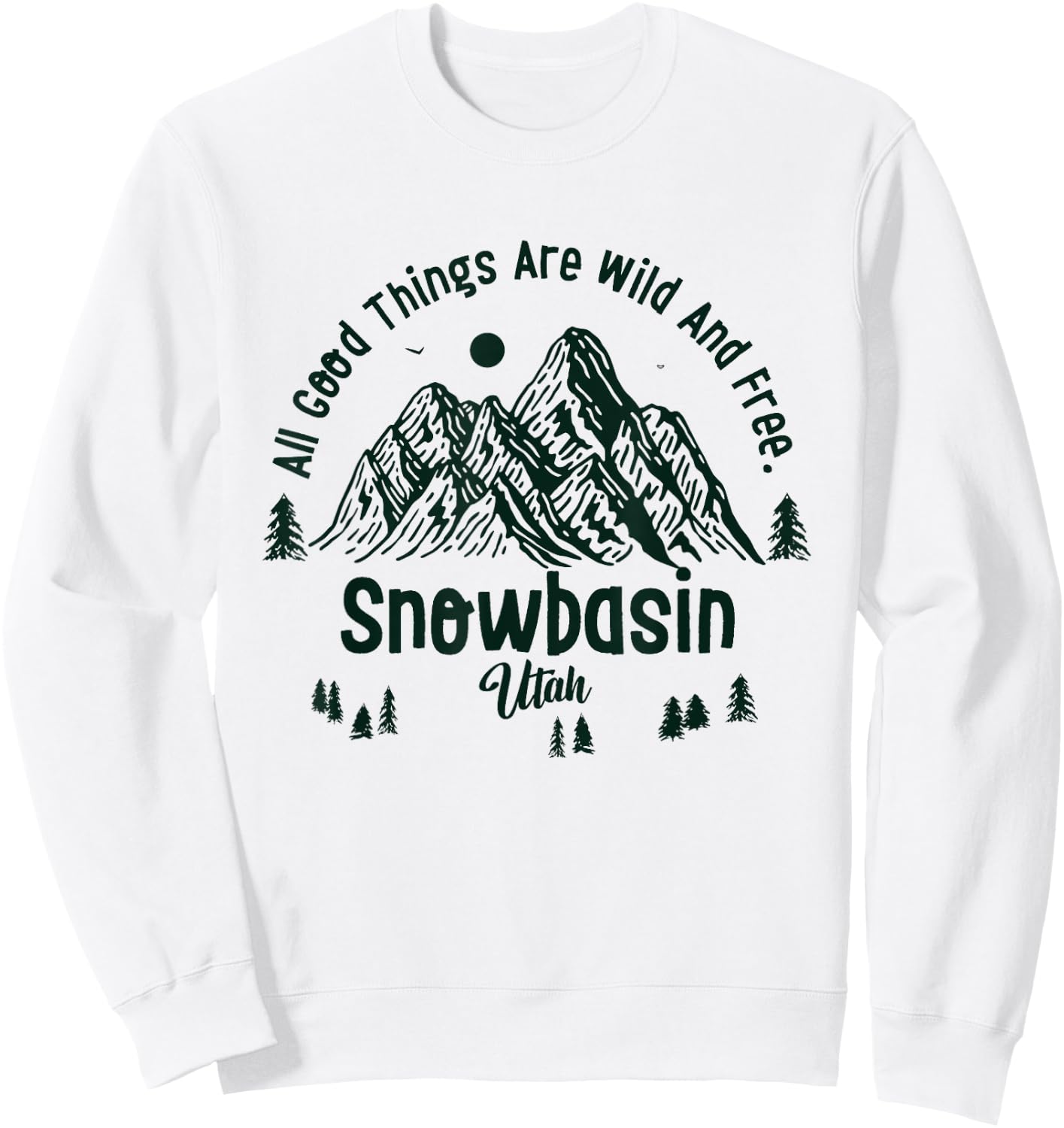 Snowbasin Mountains Utah Hiking Outdoors Vintage Sweatshirt - Sweatshirt | White