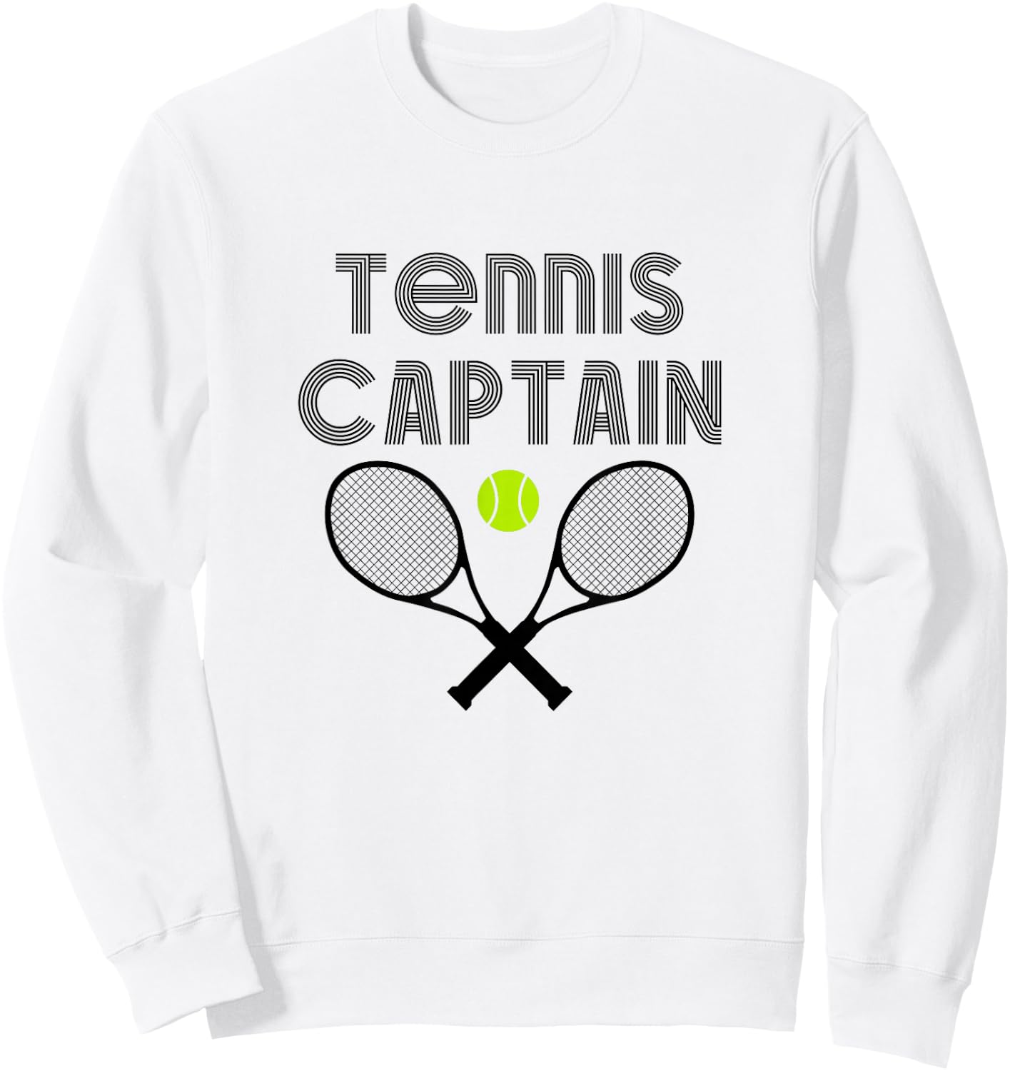 Tennis Captain for Tennis Team Sweatshirt - Sweatshirt | White