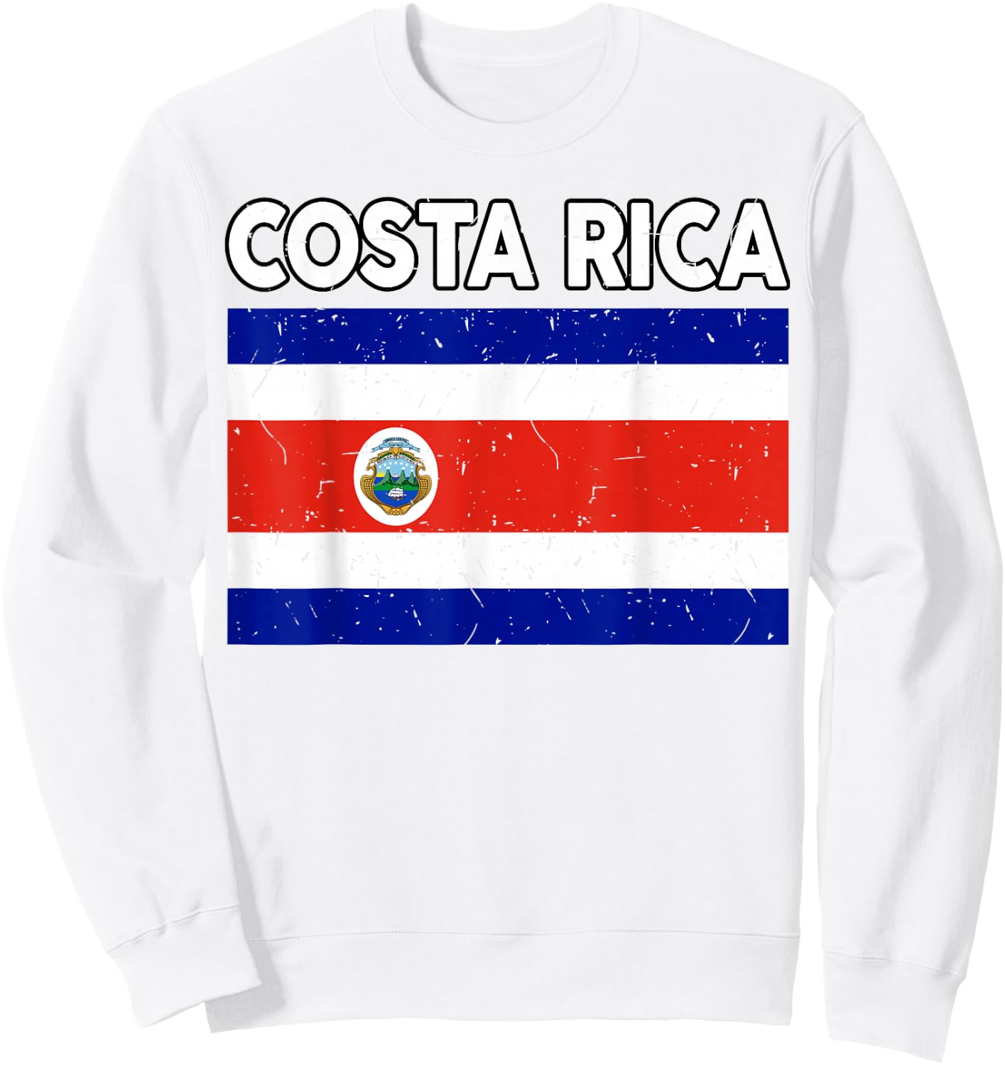 Costa Rican Flag Rica Hispanic Heritage Month Kids Men Women Sweatshirt - Sweatshirt | White