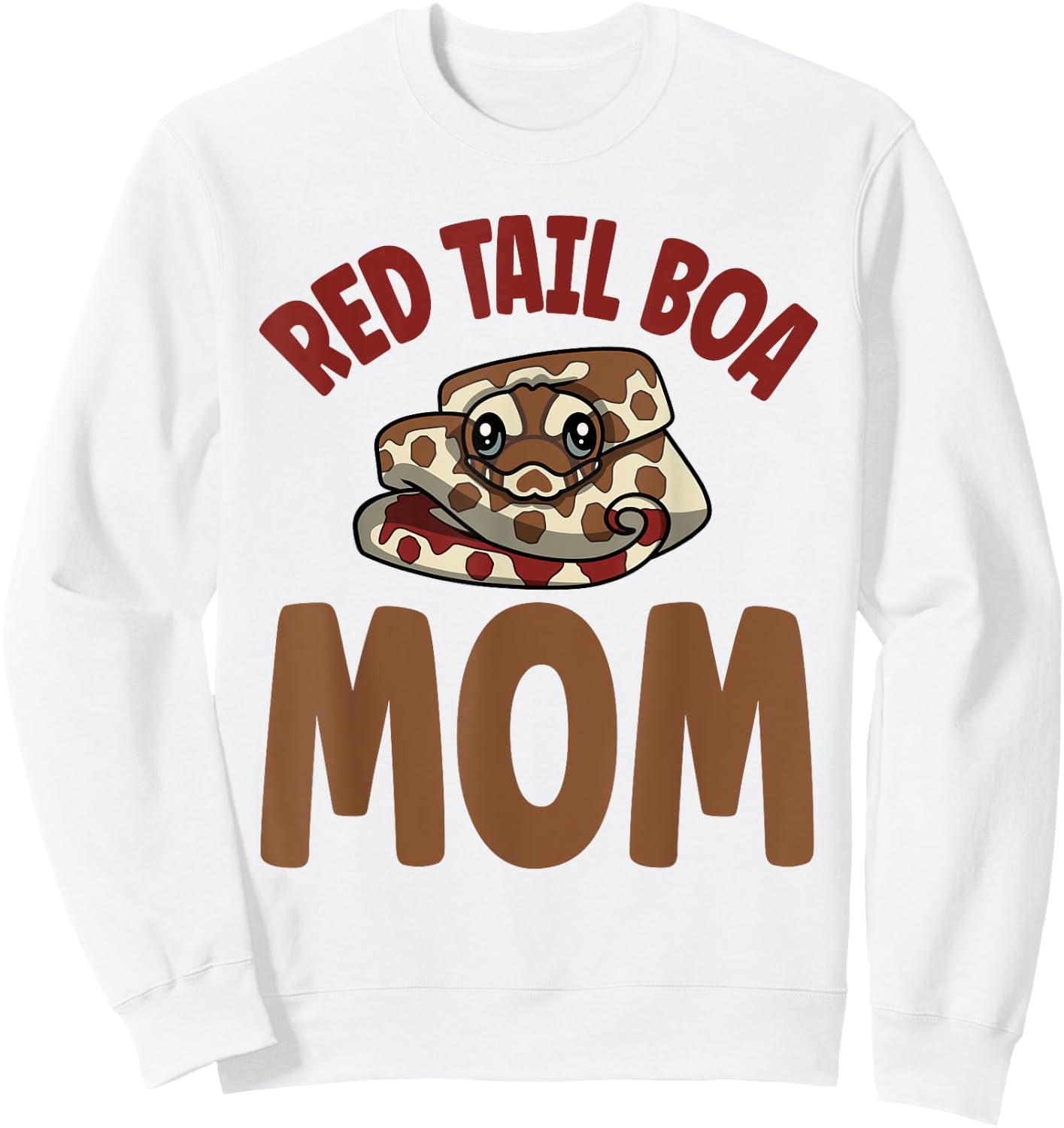 Cute Boa Owner Red Tail Boa Mom Sweatshirt - Sweatshirt | White