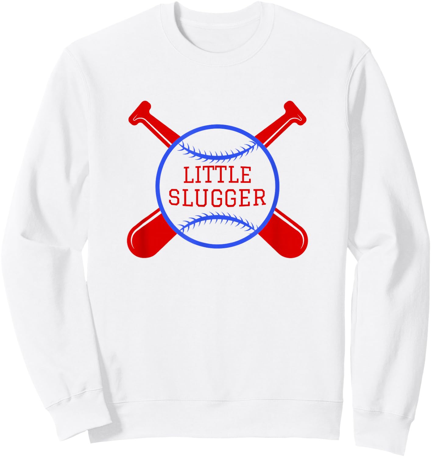 Little Slugger Baseball Lover Gift Fans and Players Sweatshirt - Sweatshirt | White