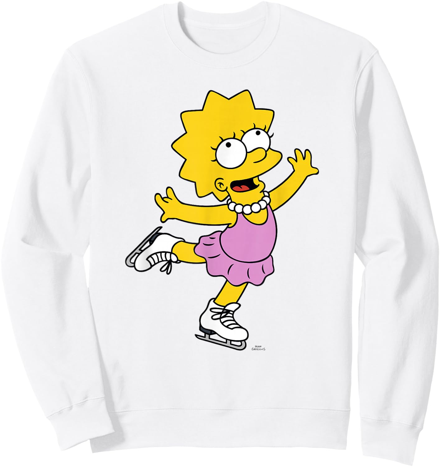 The Simpsons Lisa Ice Skating Sweatshirt - Sweatshirt | White
