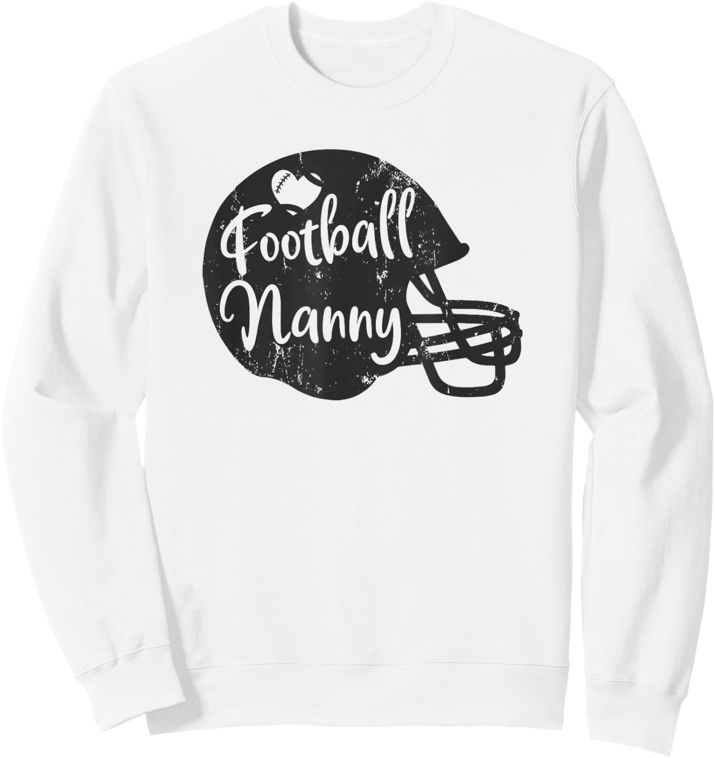 Football Nanny Fun Supportive American Football Nanny Sweatshirt - Sweatshirt | White