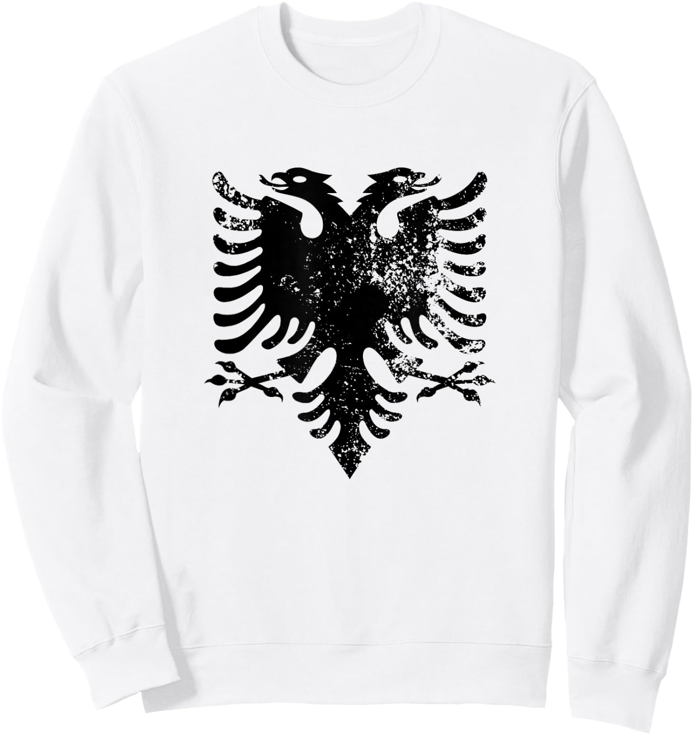Albania Flag Patriotic Albanian Eagle Sweatshirt - Sweatshirt | White