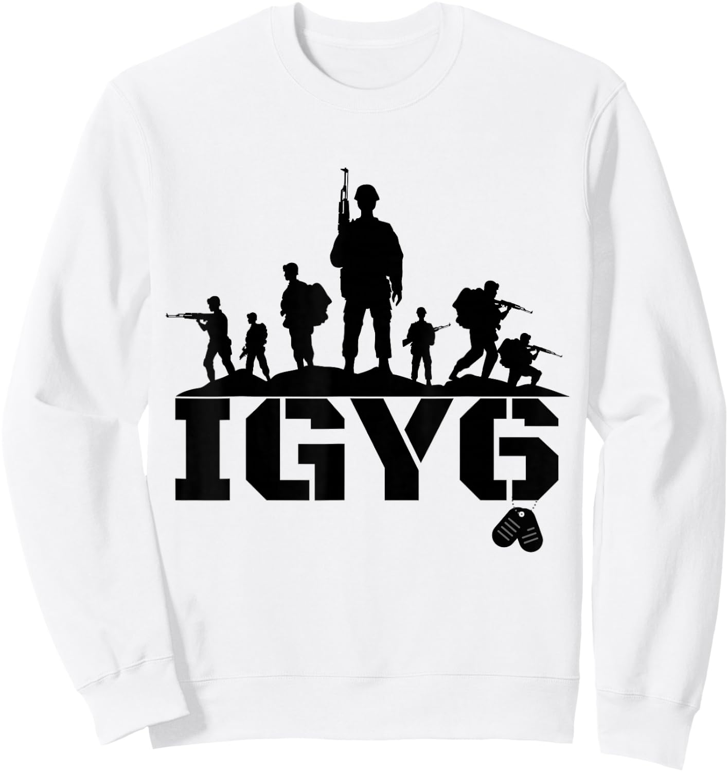 Veteran IGY6, War Vet Soldiers Sweatshirt - Sweatshirt | White