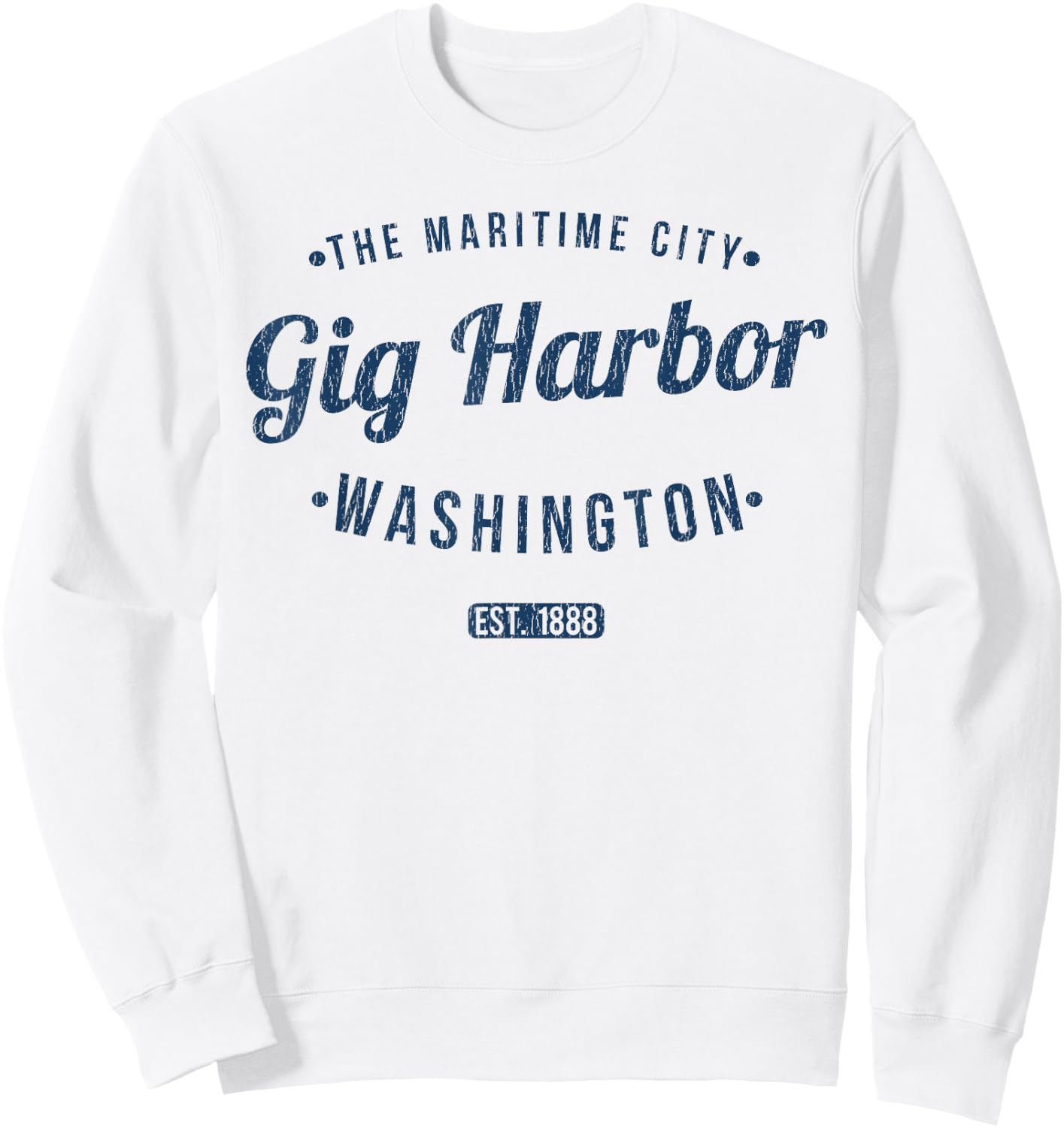 Gig Harbor Washington Vintage Travel Souvenir Gig Harbor Sweatshirt - Sweatshirt | White