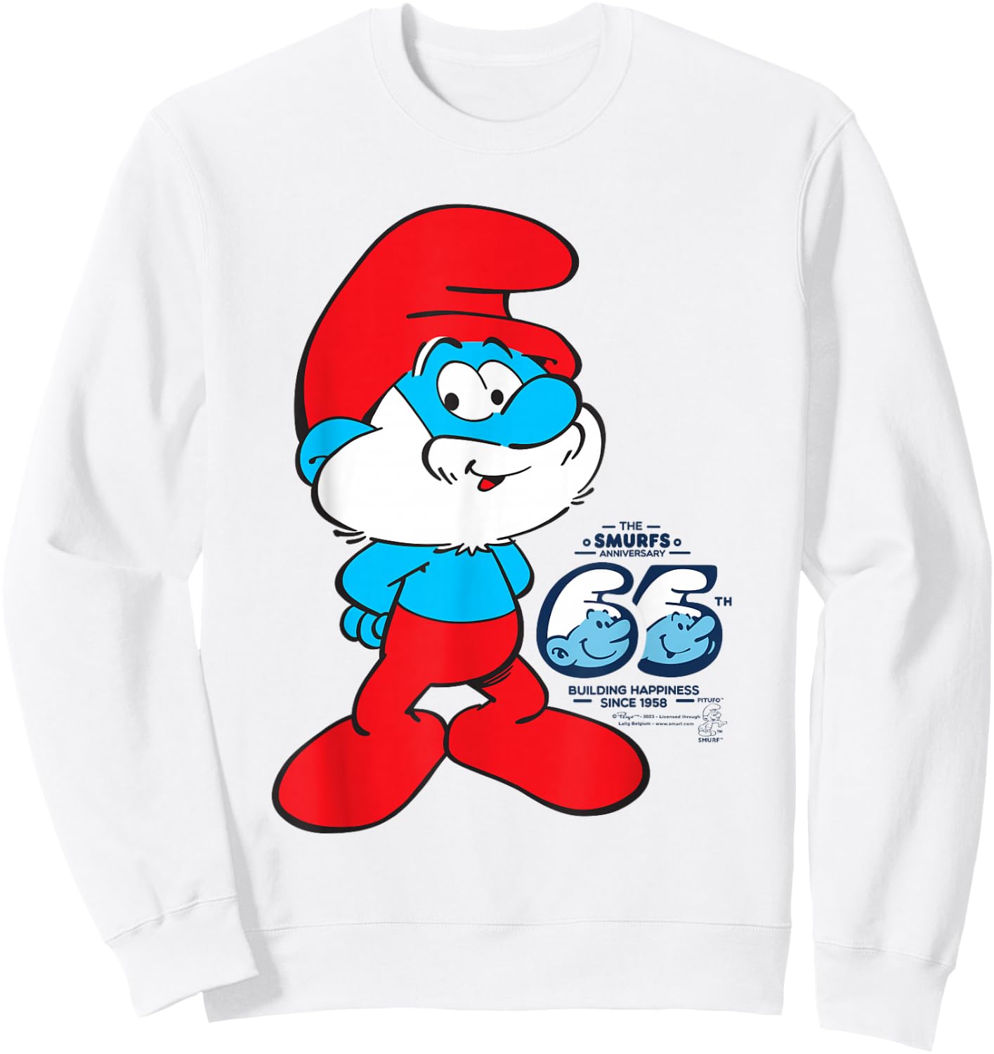 The Smurfs 65th Anniversary Papa Smurf Sweatshirt - Sweatshirt | White