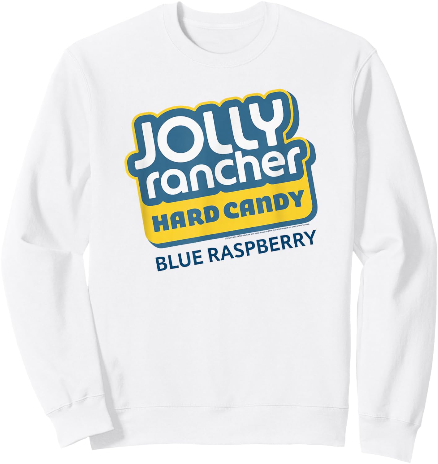 Jolly Rancher Hard Candy Blue Raspberry Iconic Logo Sweatshirt - Sweatshirt | White