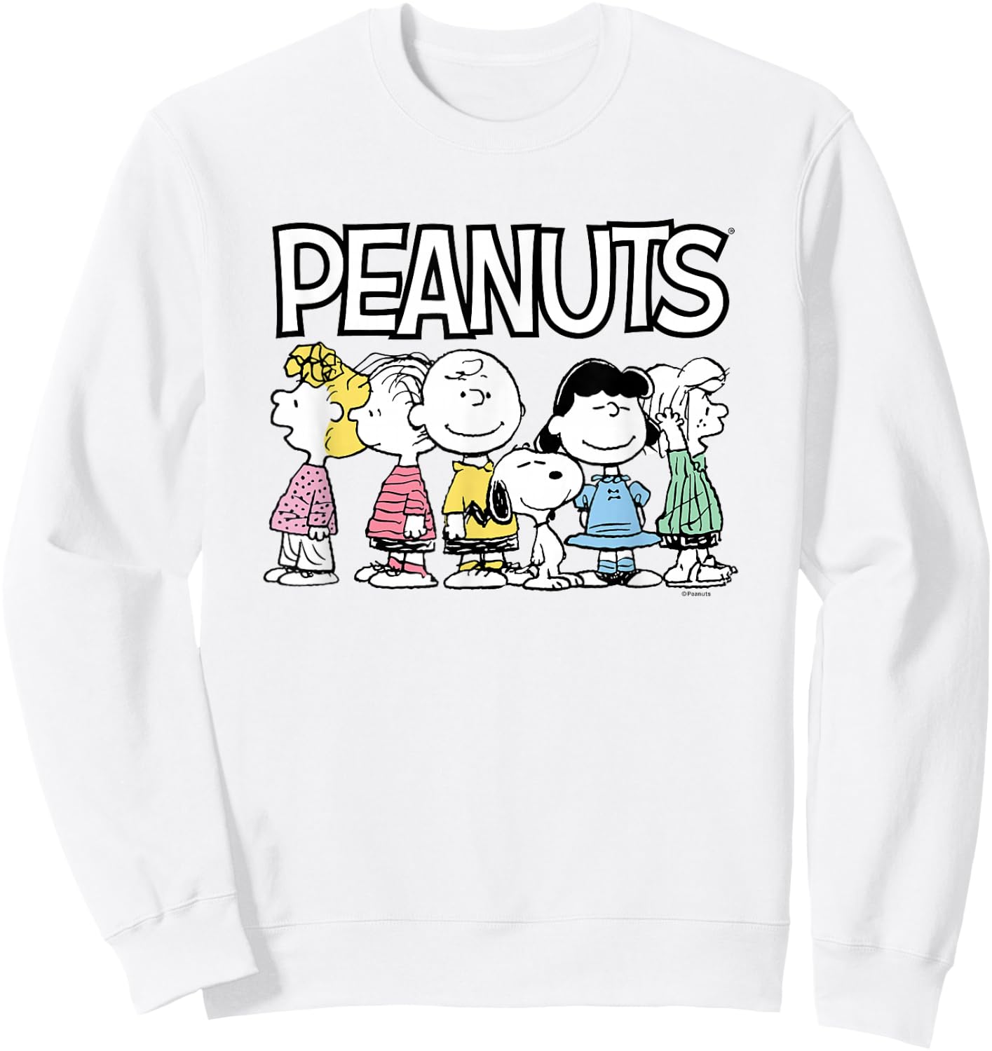 Peanuts - Snoopy Charlie Lucy Linus Sally Peppermint Patty Sweatshirt - Sweatshirt | White