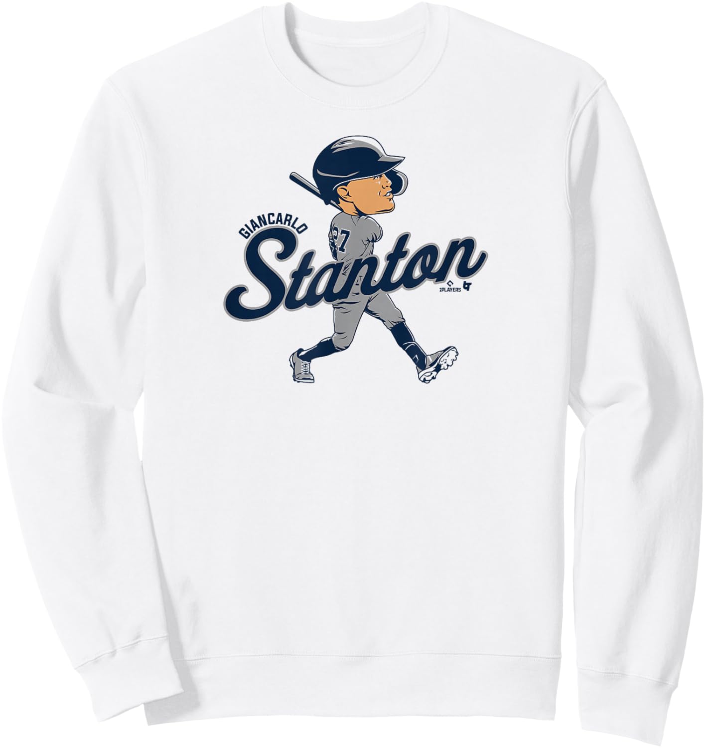 Giancarlo Stanton: Caricature - New York Baseball Sweatshirt - Sweatshirt | White