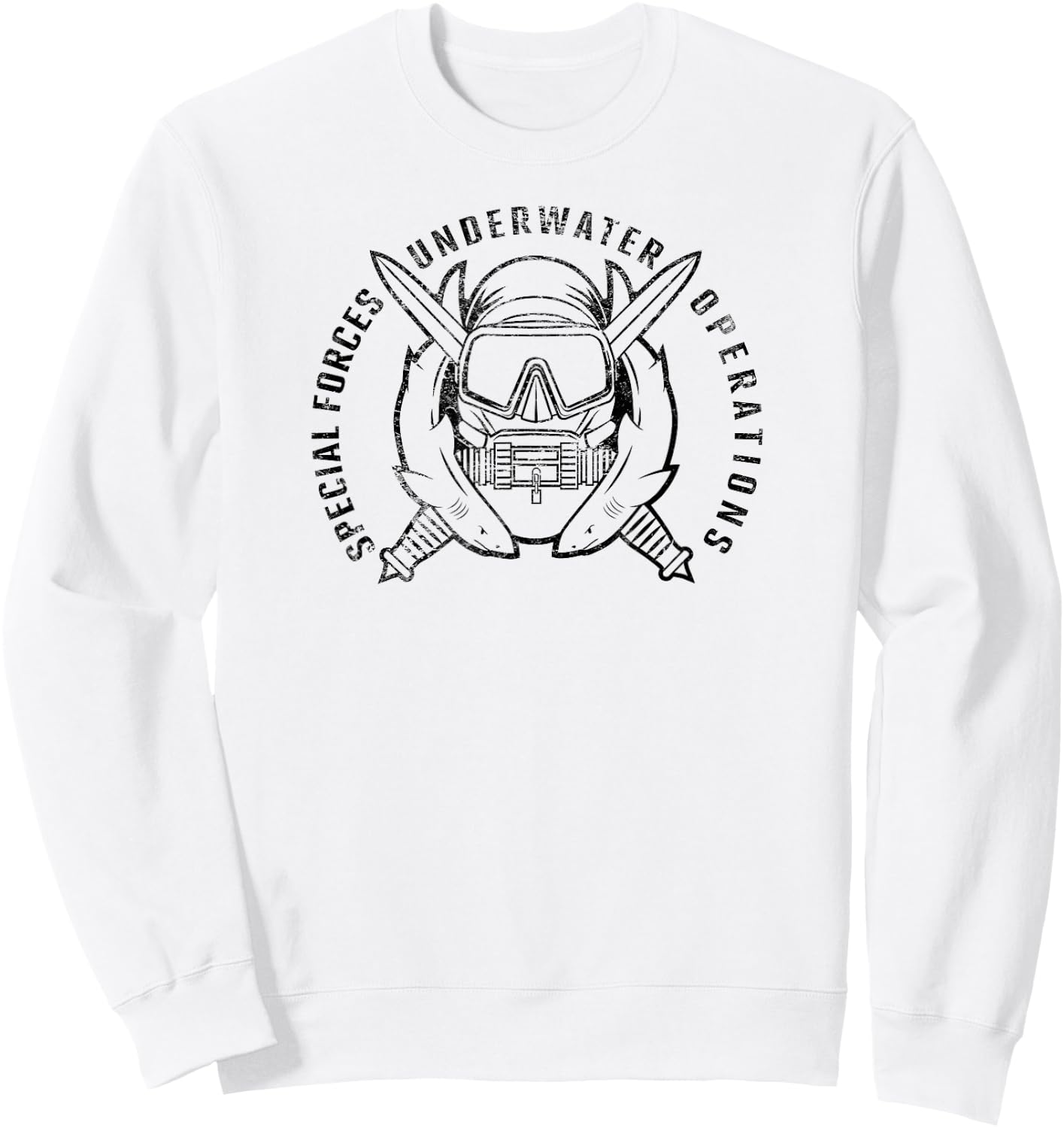 American Marauder: Special Forces Combat Diver Sweatshirt - Sweatshirt | White