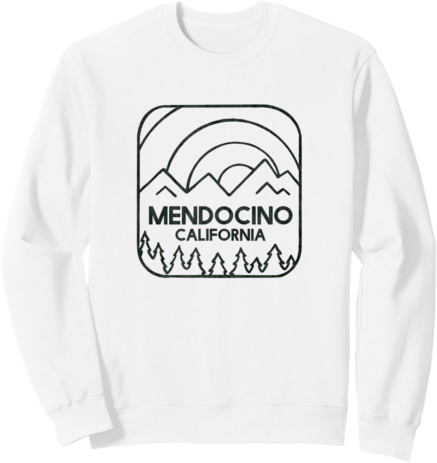 Mendocino California Sweatshirt - Sweatshirt | White
