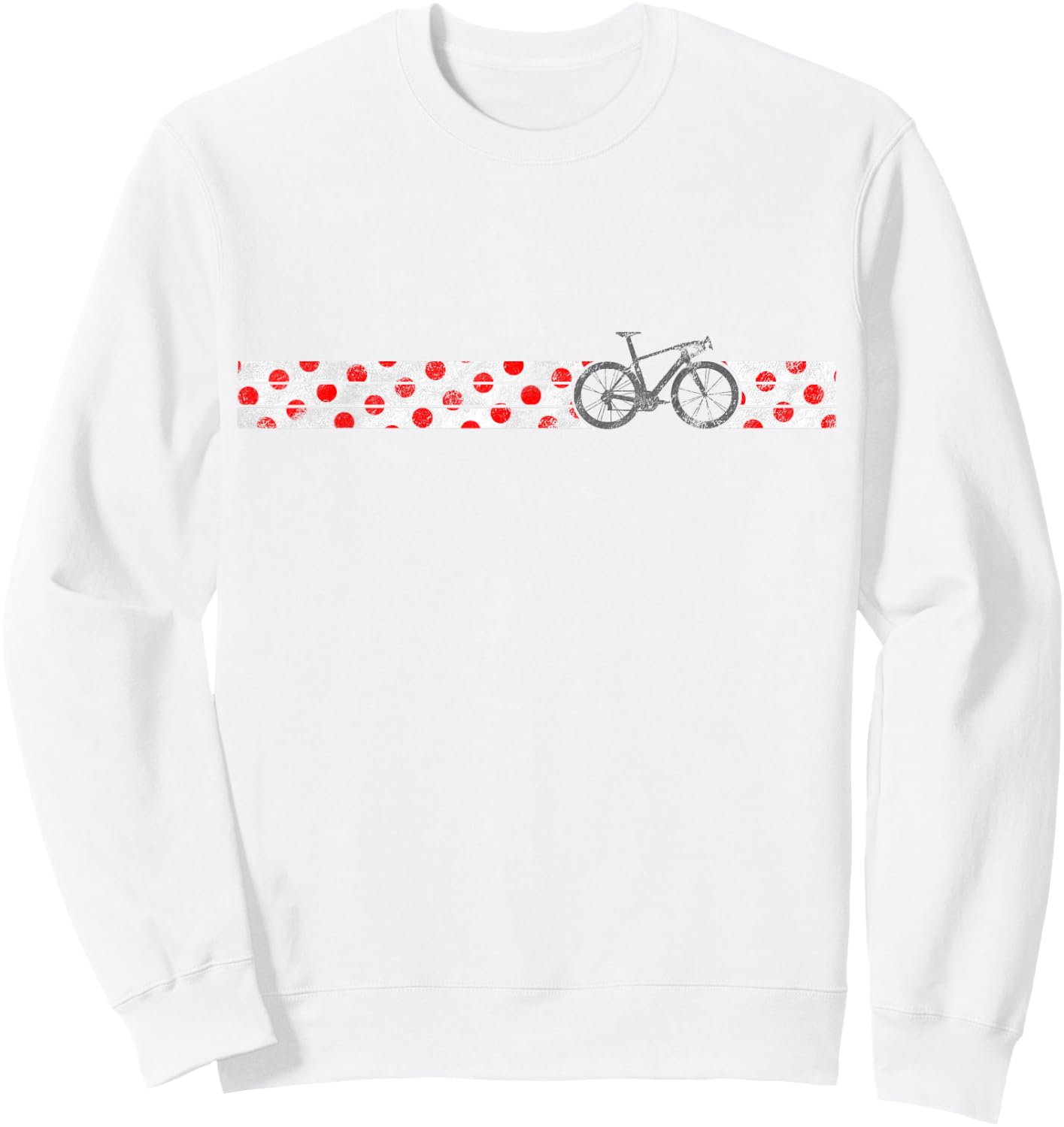 Polkadot Jersey Design Climbing Champ Bike Race Cycling Sweatshirt - Sweatshirt | White
