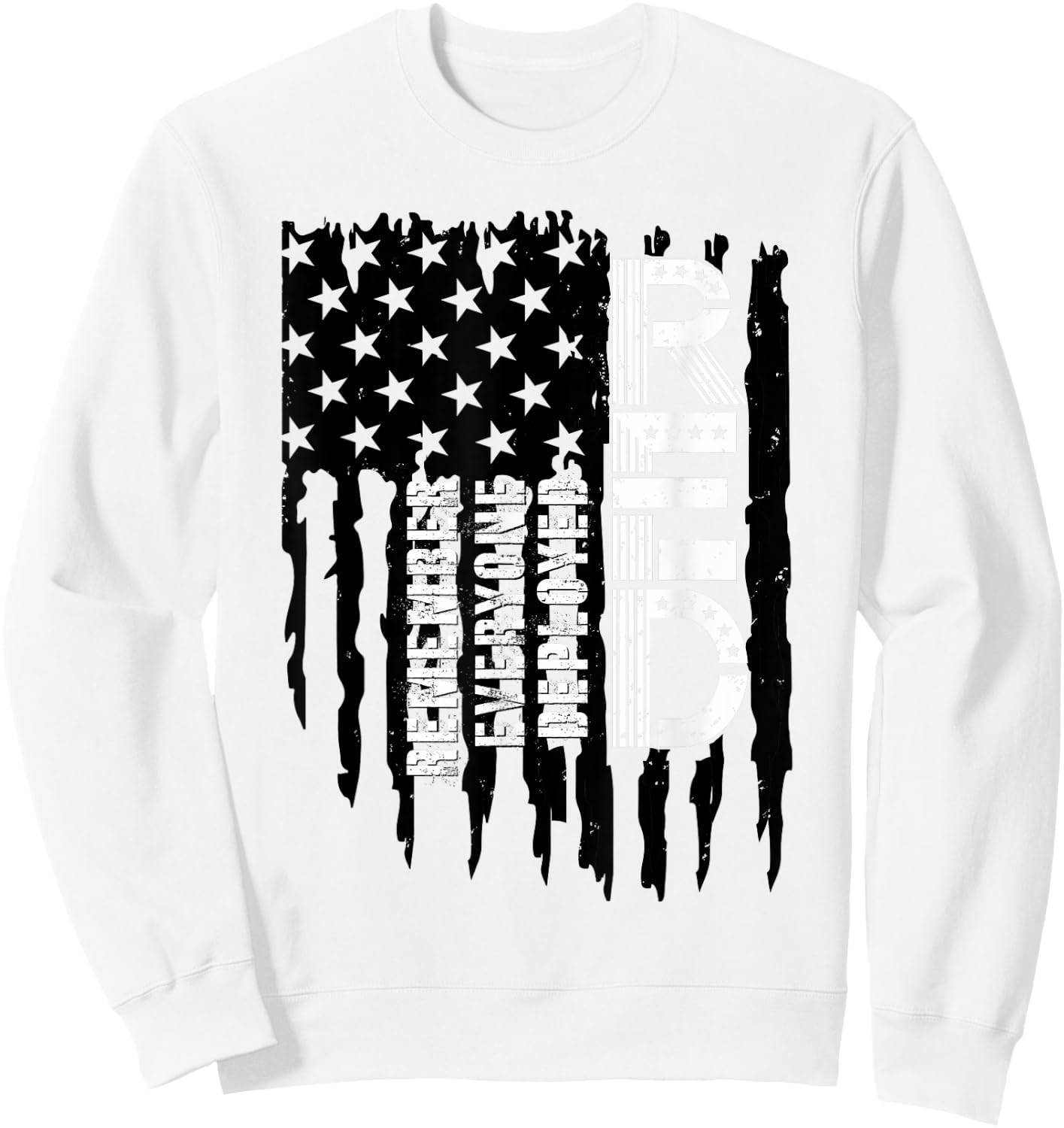 On Friday We Wear Red Friday Military Support troops US Flag Sweatshirt - Sweatshirt | White