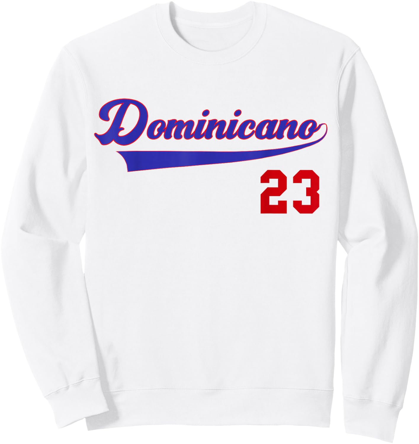 Dominicano Flag RD Dominican Republic Baseball Jersey Sweatshirt - Sweatshirt | White